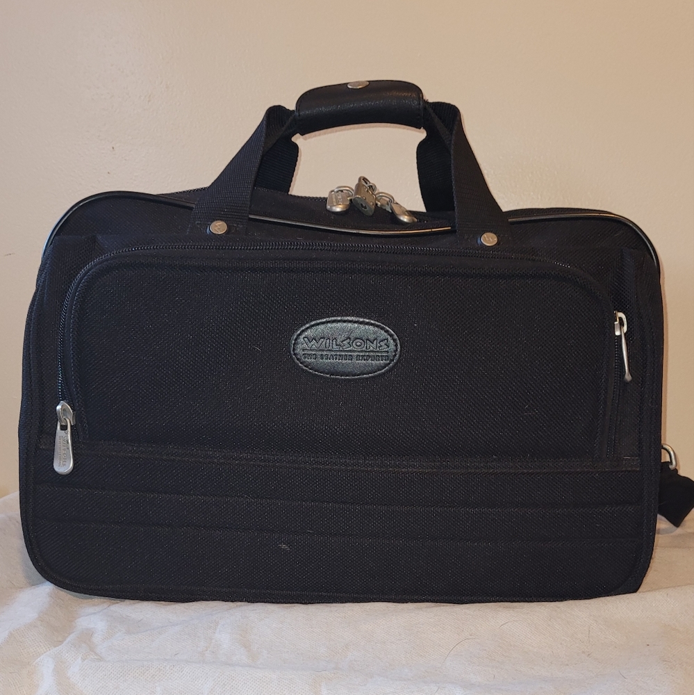 Wilson Leather Company Canvas Weekender Adjustable Shoulder Strap Bag